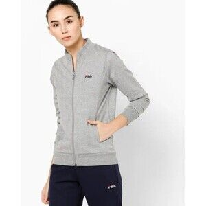 Fila Women's Full Zip Active Jacket Heather Gray- Size Small
